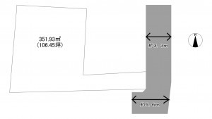 熊本市中央区井川淵町、土地の間取り画像です