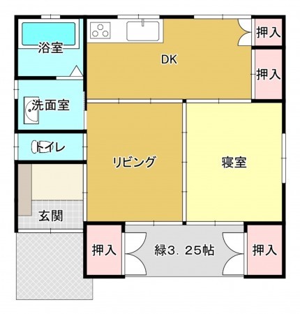 熊本市中央区帯山、中古一戸建ての間取り画像です