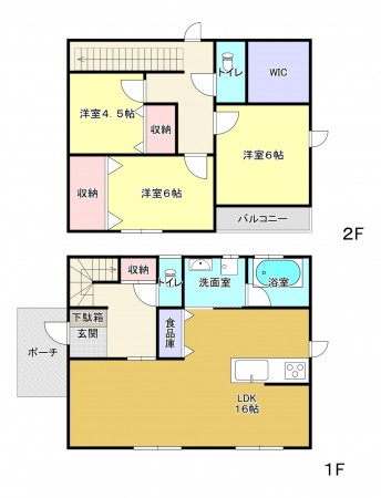 熊本市東区戸島本町、中古一戸建ての間取り画像です