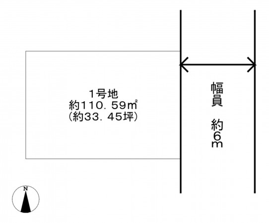 熊本市東区花立、土地の間取り画像です