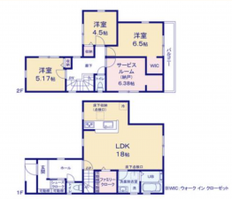 熊本市中央区本荘、新築一戸建ての間取り画像です