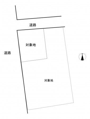 熊本市東区小山町、土地の間取り画像です