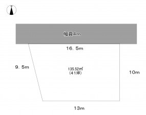 熊本市南区日吉、土地の間取り画像です