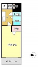 熊本市東区健軍、マンションの間取り画像です