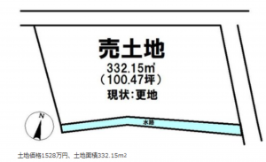 熊本市南区八分字町、土地の間取り画像です