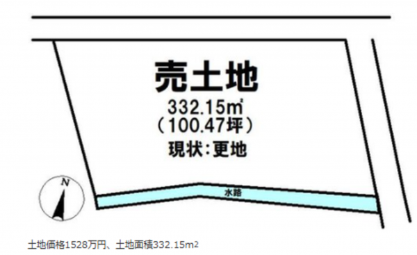 熊本市南区八分字町、土地の間取り画像です