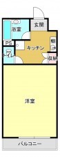 熊本市中央区黒髪、マンションの間取り画像です