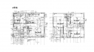 熊本市東区御領、新築一戸建ての間取り画像です