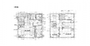 熊本市東区御領、新築一戸建ての間取り画像です
