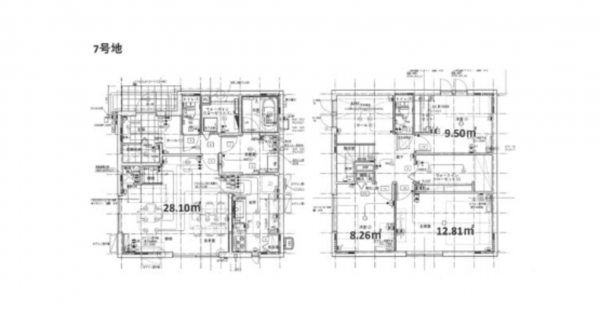 熊本市東区御領、新築一戸建ての間取り画像です
