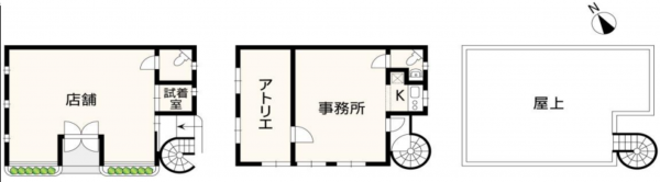 熊本市東区健軍、収益物件/店舗の間取り画像です