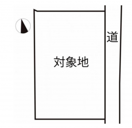 熊本市中央区帯山、土地の間取り画像です