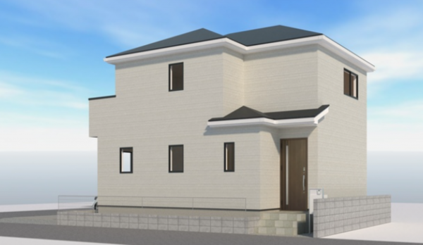 熊本市中央区出水、新築一戸建ての完成予想図（外観）画像です