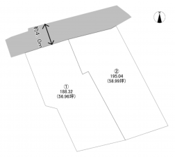熊本市東区下南部、土地の間取り画像です