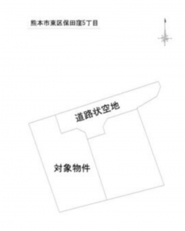 熊本市東区保田窪、土地の間取り画像です