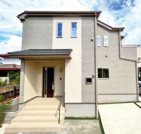 熊本市東区下江津、新築一戸建ての外観画像です