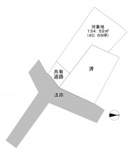 熊本市東区長嶺東、土地の間取り画像です