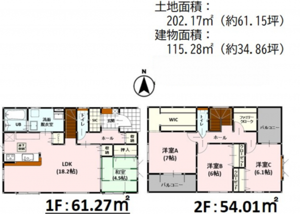熊本市南区城南町碇、新築一戸建ての間取り画像です