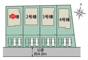 熊本市東区戸島、新築一戸建ての画像です