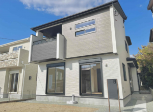 熊本市東区戸島、新築一戸建ての外観画像です