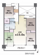 熊本市中央区八王寺町、マンションの間取り画像です