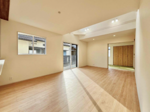 熊本市南区良町、新築一戸建ての居間画像です