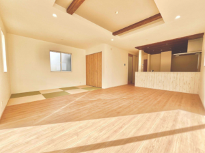 熊本市南区良町、新築一戸建ての居間画像です