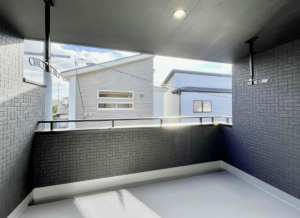 熊本市南区良町、新築一戸建てのバルコニー画像です