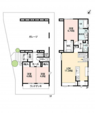 熊本市東区戸島、新築一戸建ての間取り画像です