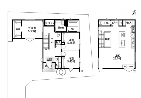 熊本市東区長嶺西、新築一戸建ての間取り画像です