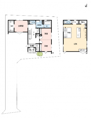 熊本市東区長嶺西、新築一戸建ての間取り画像です