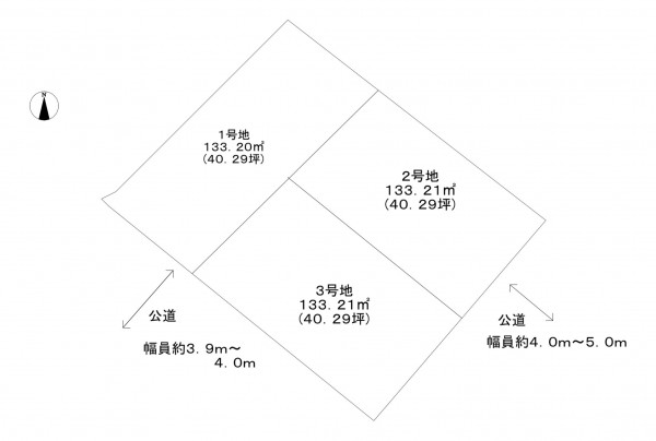 熊本市東区新外、土地の間取り画像です