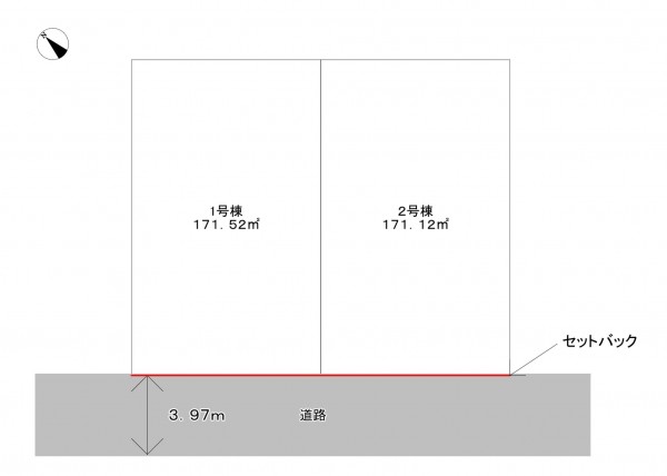 熊本市東区保田窪、土地の間取り画像です