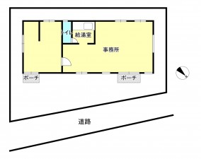 熊本市東区下南部、収益物件/事務所の間取り画像です