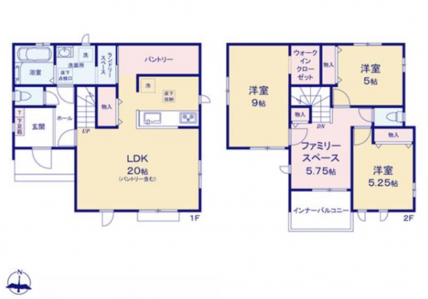 熊本市中央区本山、新築一戸建ての間取り画像です
