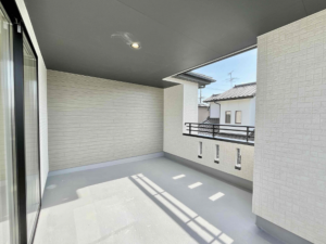 熊本市南区御幸笛田、新築一戸建てのバルコニー画像です