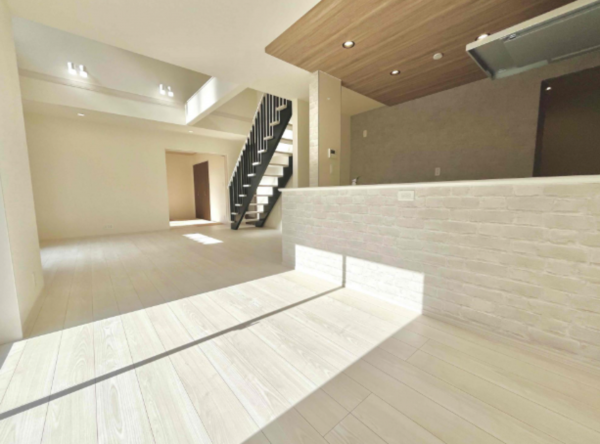 熊本市南区御幸笛田、新築一戸建ての居間画像です