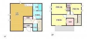 熊本市南区城南町さんさん、収益物件/旅館の間取り画像です