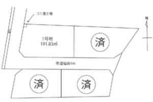 熊本市南区八分字町、土地の間取り画像です