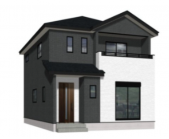 熊本市東区保田窪、新築一戸建ての完成予想図（外観）画像です