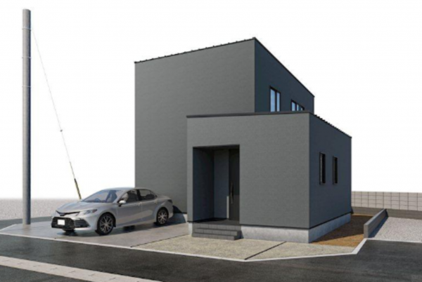 熊本市南区八幡、新築一戸建ての完成予想図（外観）画像です