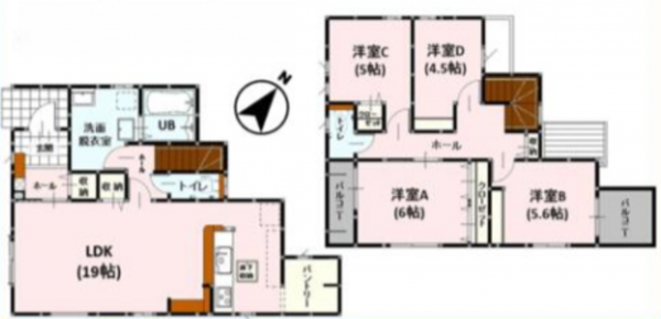 熊本市中央区出水、新築一戸建ての間取り画像です
