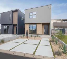 熊本市東区長嶺東、新築一戸建ての外観画像です