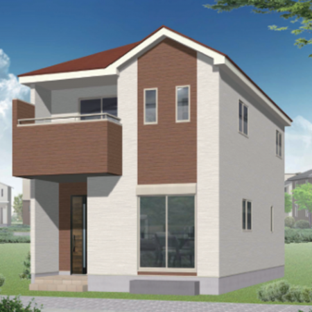 熊本市中央区国府、新築一戸建ての完成予想図（外観）画像です