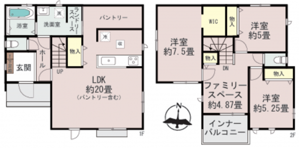 熊本市中央区本山、新築一戸建ての間取り画像です