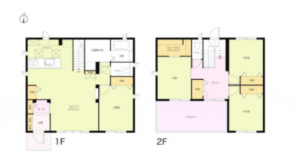 熊本市南区御幸西、中古一戸建ての間取り画像です