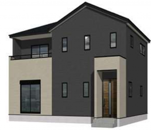 熊本市南区良町、新築一戸建ての完成予想図（外観）画像です