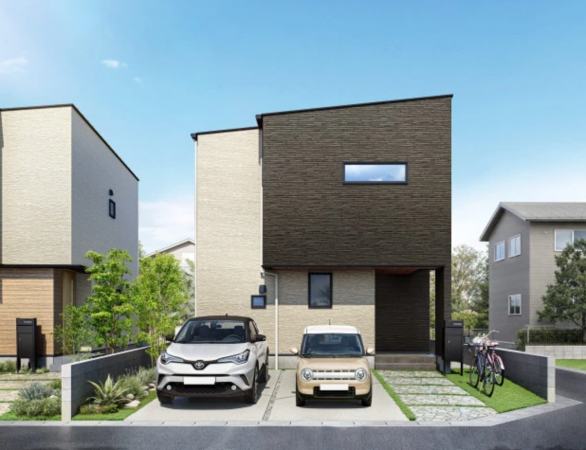 熊本市中央区出水、新築一戸建ての完成予想図（外観）画像です