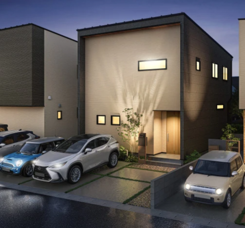 熊本市東区御領、新築一戸建ての完成予想図（外観）画像です