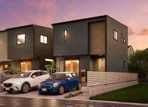 熊本市東区桜木、新築一戸建ての完成予想図（外観）画像です